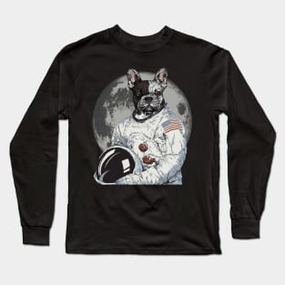 French Bulldog Astronaut Long Sleeve T-Shirt